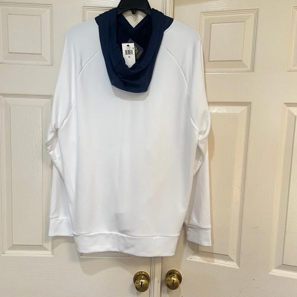 Polo Ralph‎ Lauren white Performance Terry Hoodie Men XL FLAWED READ BELLOW